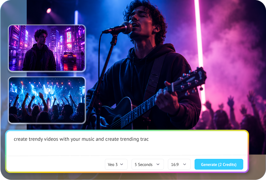 AI Music Video Generator for creating beautiful music videos