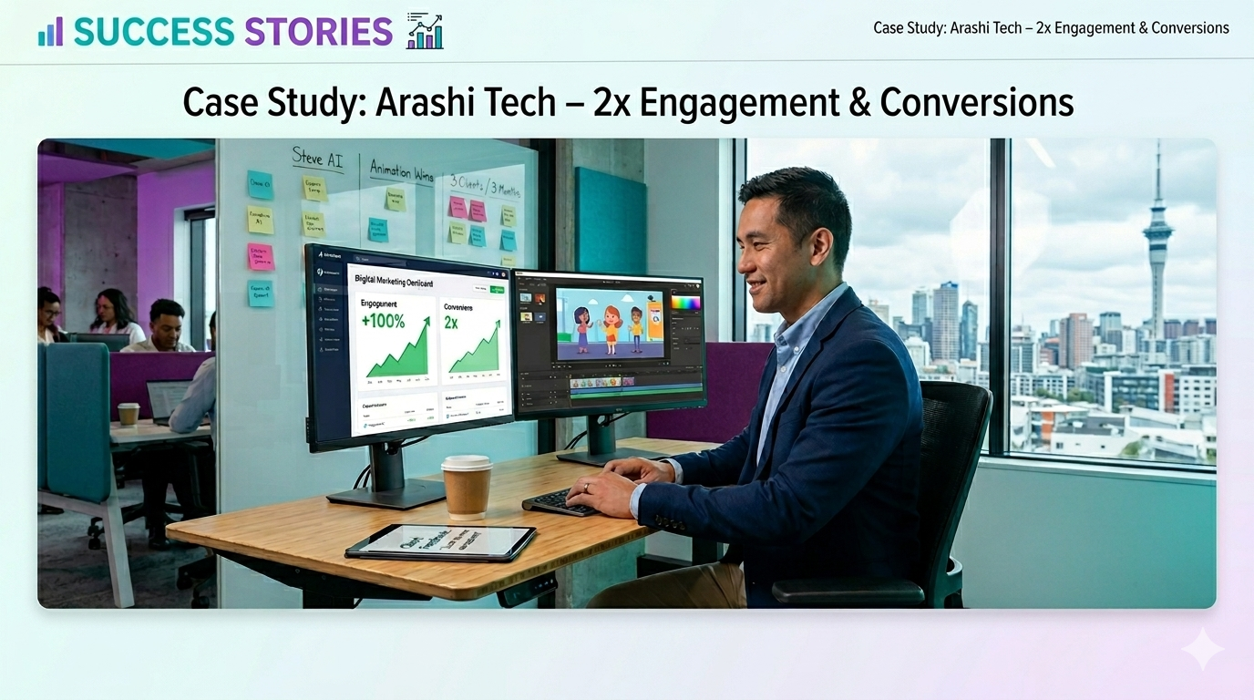 Arashi Tech animation videos with Steve AI