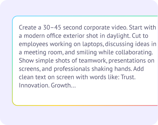 Generate script for corporate training video