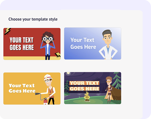 Choose template for corporate training video