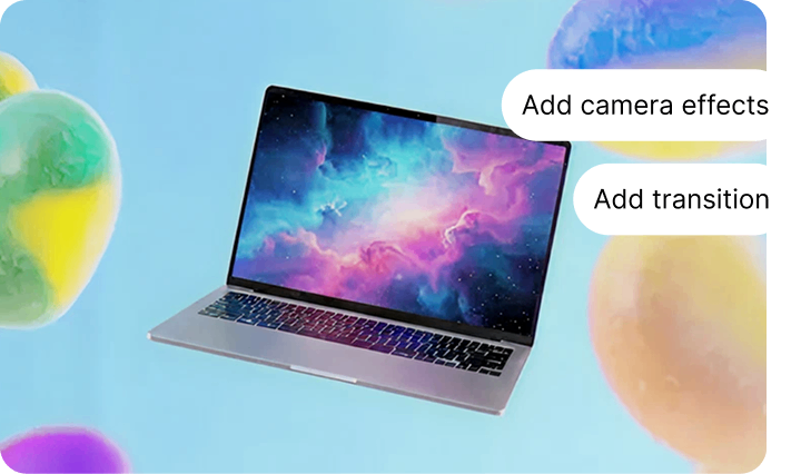 Camera movements and transitions illustration