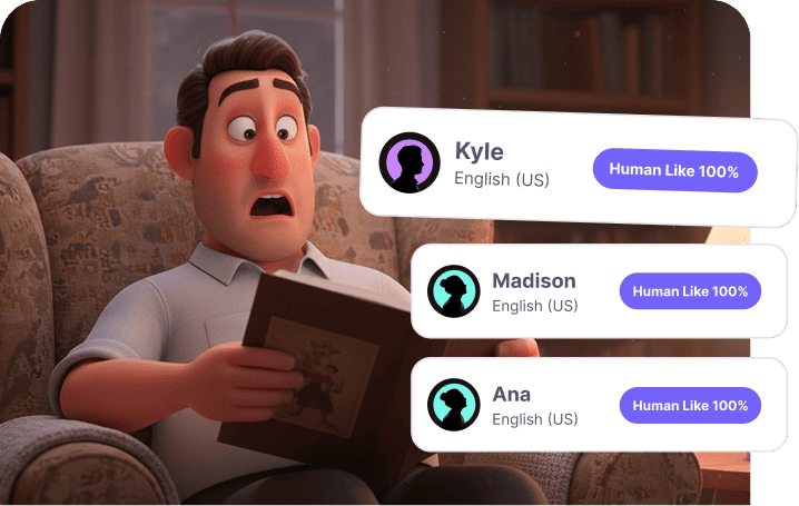 Human-like AI voiceover illustration