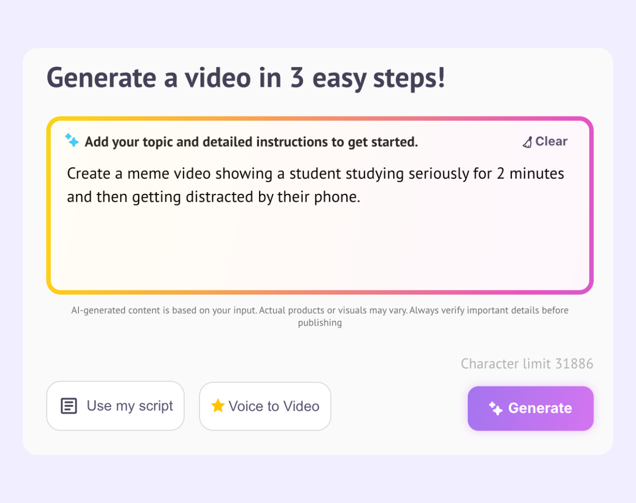 Type Your Prompt