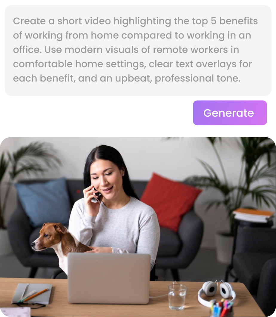 Showing unique features of ChatGPT Video Generator