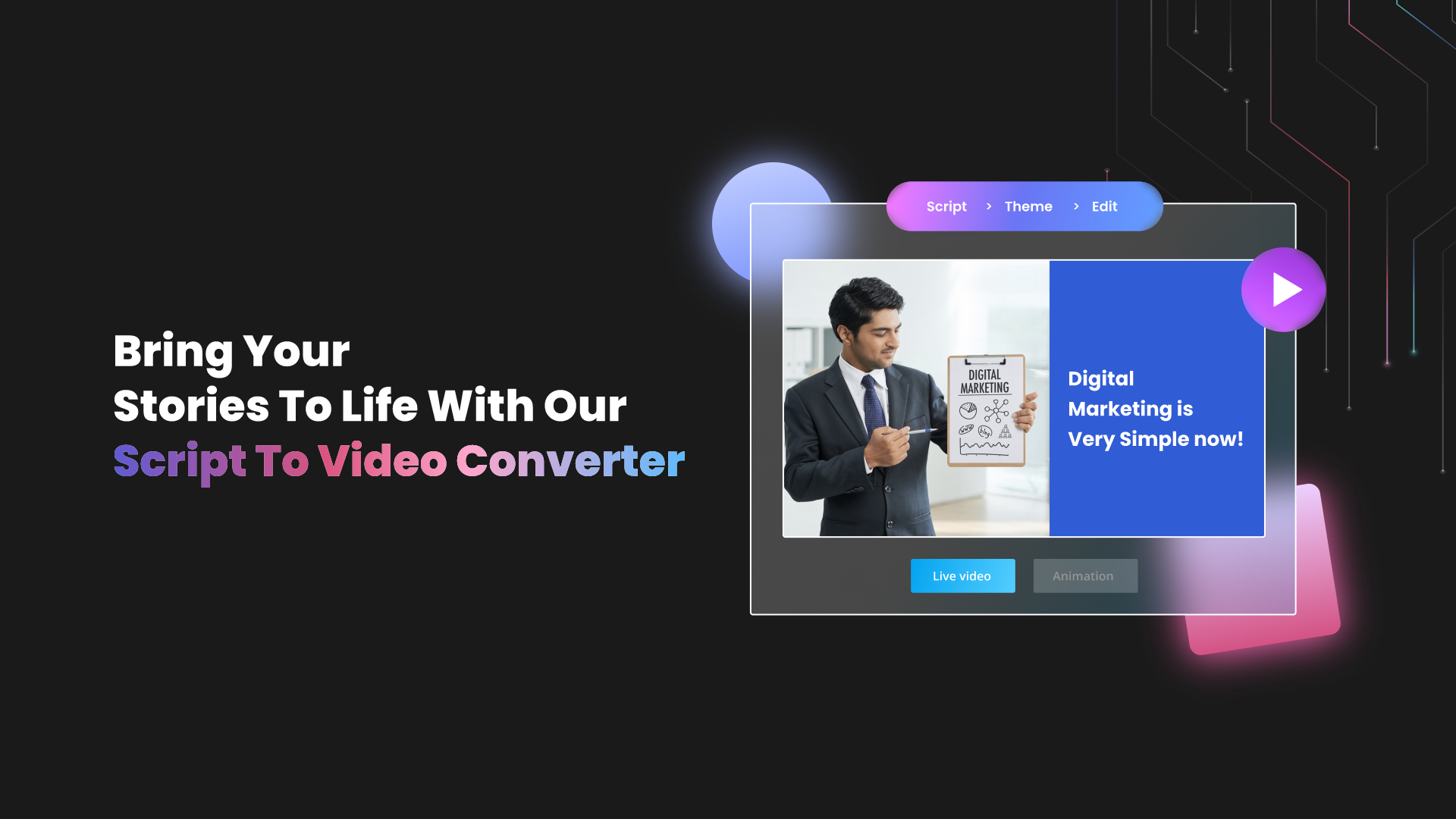 Ai script to video maker create amazing videos from script with steve ai