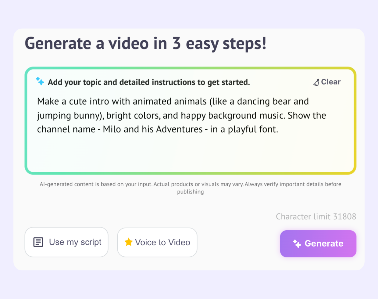 Type Your Prompt