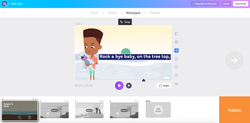 How to Create an Animated Lyrical Video for Children's Songs with AI 2 Create Lyric Video