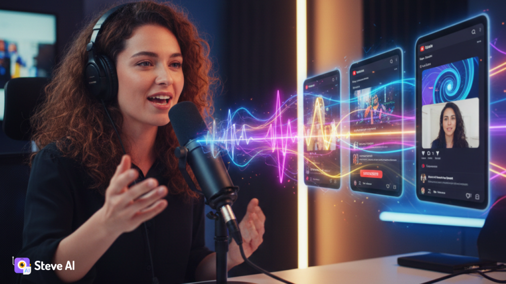 For Creators, Podcasters, and Speakers: Give Your Voice a Visual Stage Steve AI Audio to video ai