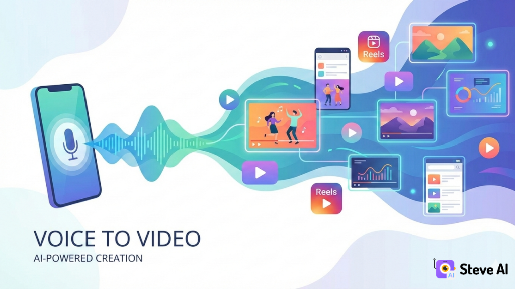 Voice to video AI - Steve AI - convert any audio to video in minutes