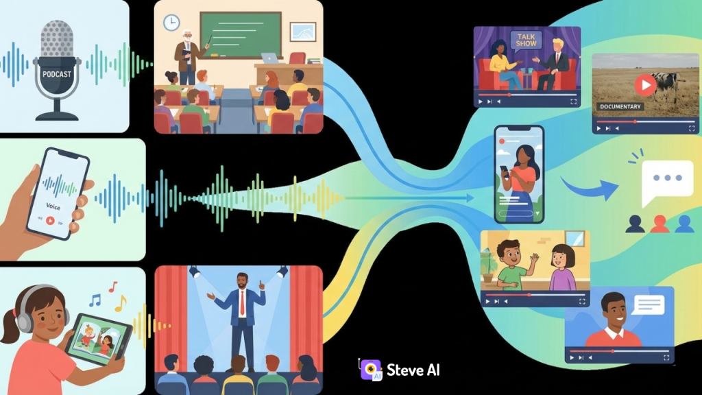 Why does it work better than other voice-to-video tools - steve AI? 