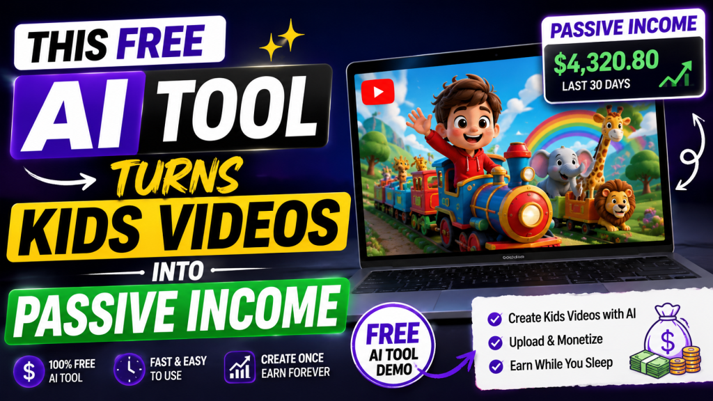Turn Kids Videos into Income | Free AI Tool Demo